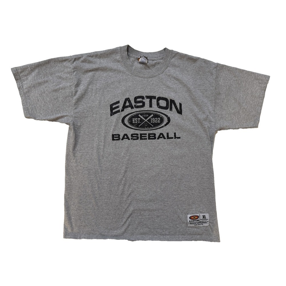 Vintage 2000s Easton Baseball T-Shirt Gray Men's XL Athletic Training Tee Heavy